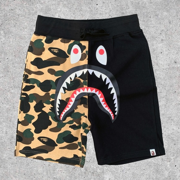 bape shorts half camo